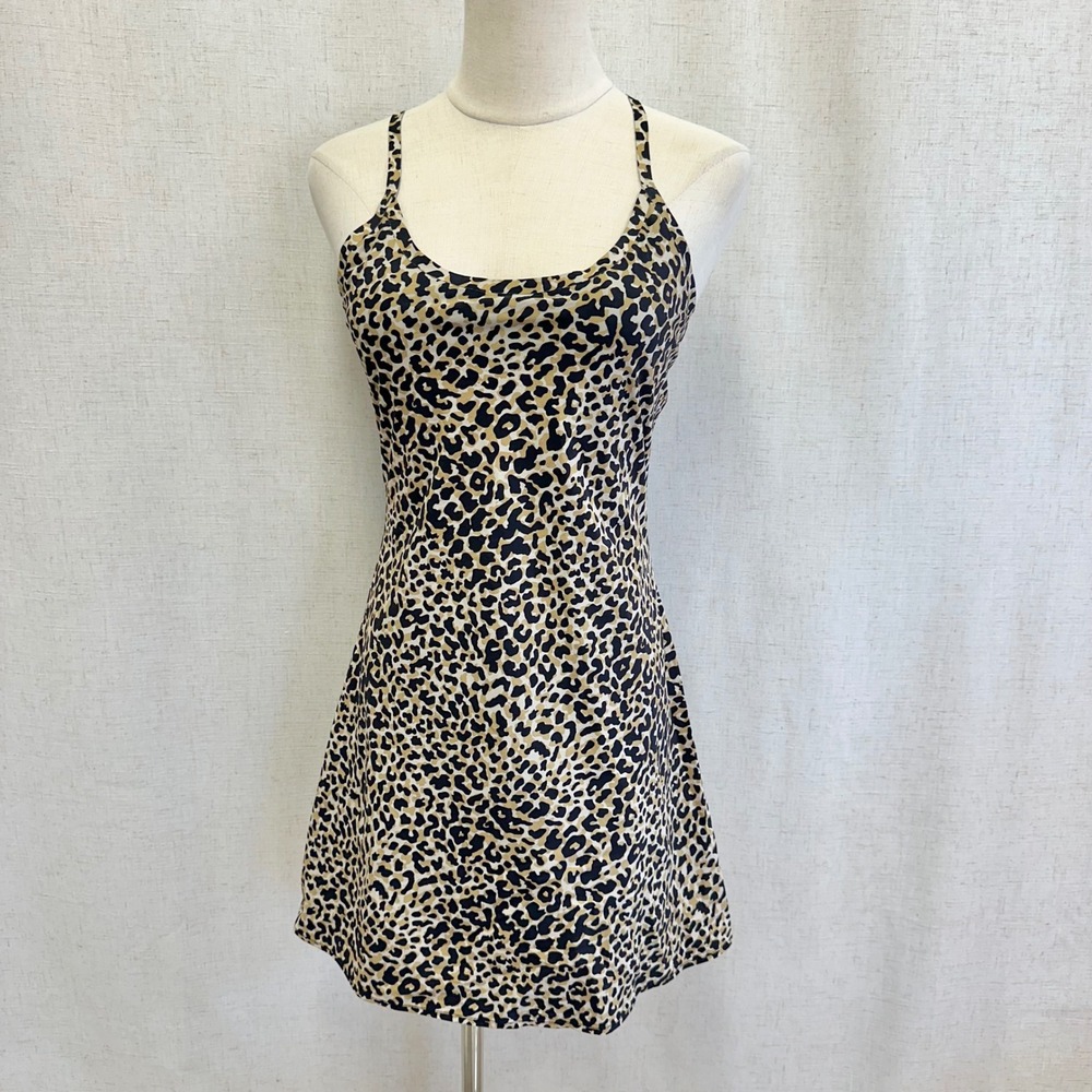 Outdoor Voices Leopard Print The Athletic Dress Small Racerback Built in Shorts - Picture 15 of 15